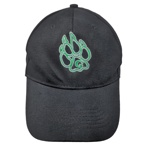 Unbranded Men's Strapback Hat Black Size OSFM Embroidered Paw Logo 100% Cotton - Picture 1 of 7